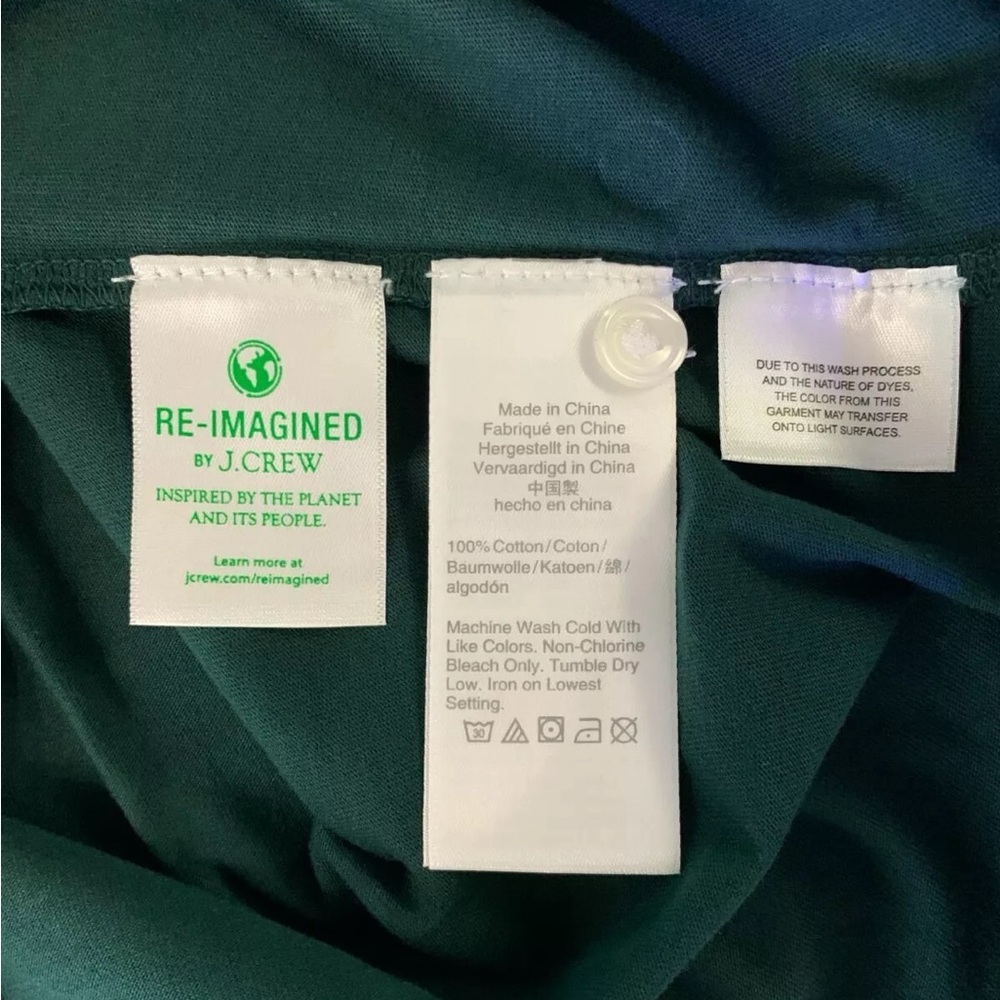 J-Crew “Broken-In” Henley green long sleeve Cotton Mens L - Picture 3 of 3